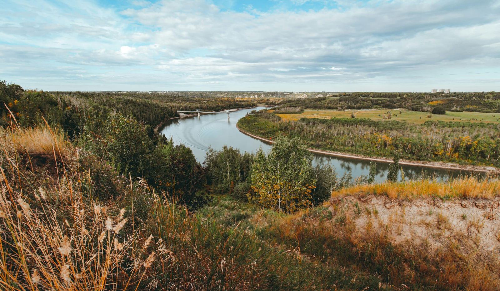 The North Saskatchewan river valley in autumn, near St. Albert.